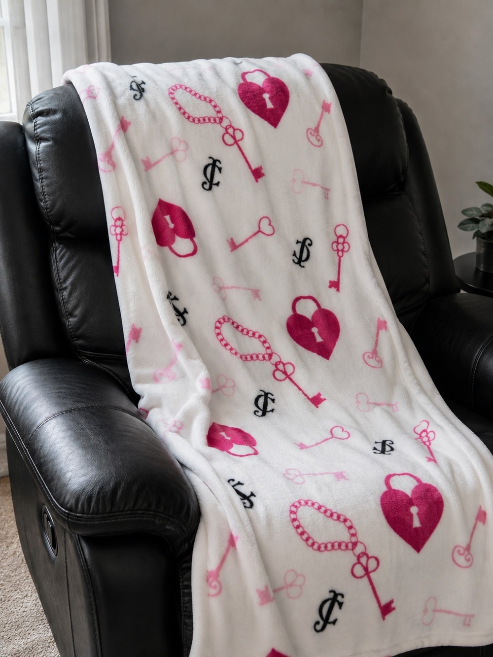 Juicy Couture Plush Throw Blanket